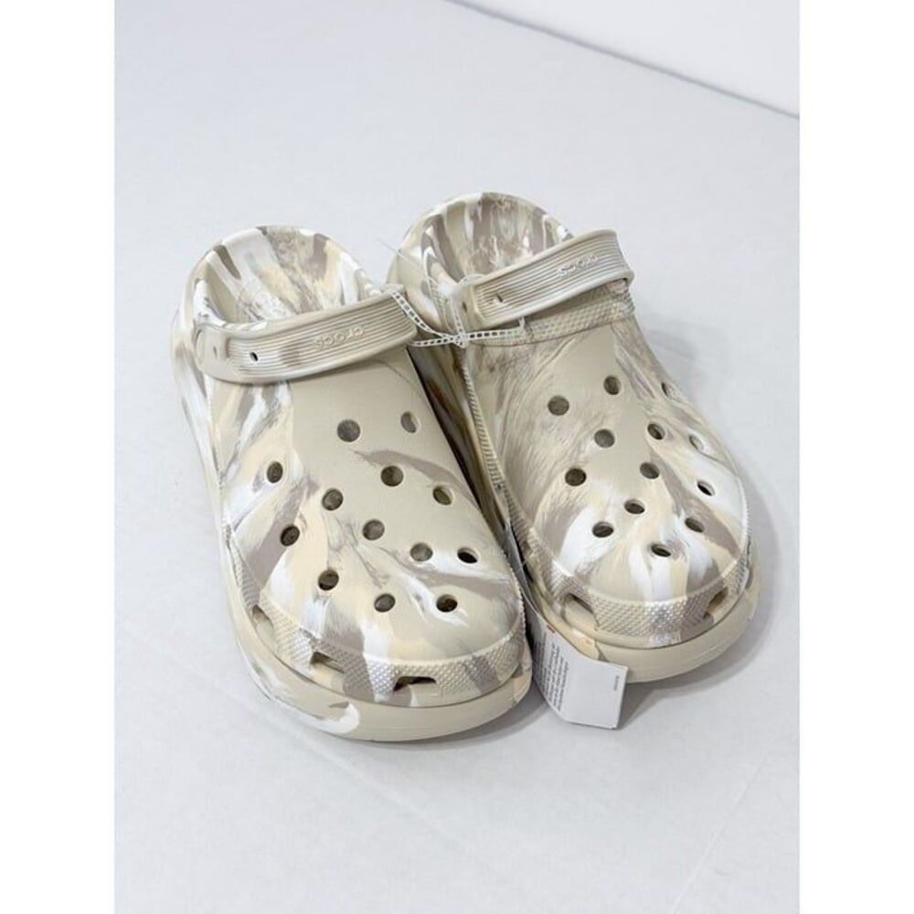 Crocs NWT Sz M12/W14 Bone Multi Classic Crush Platform Clogs - Picture 6 of 9